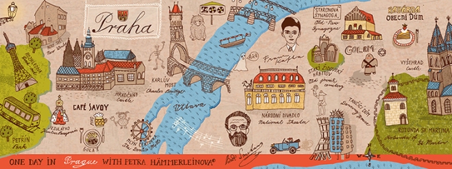 b Prague map by Petra Haemmerleinova